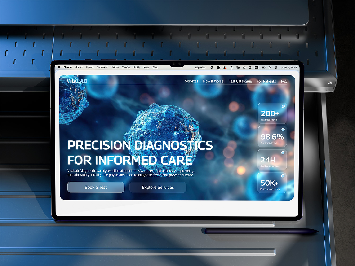 Дизайн сайту медичної лабораторії VitalLAB